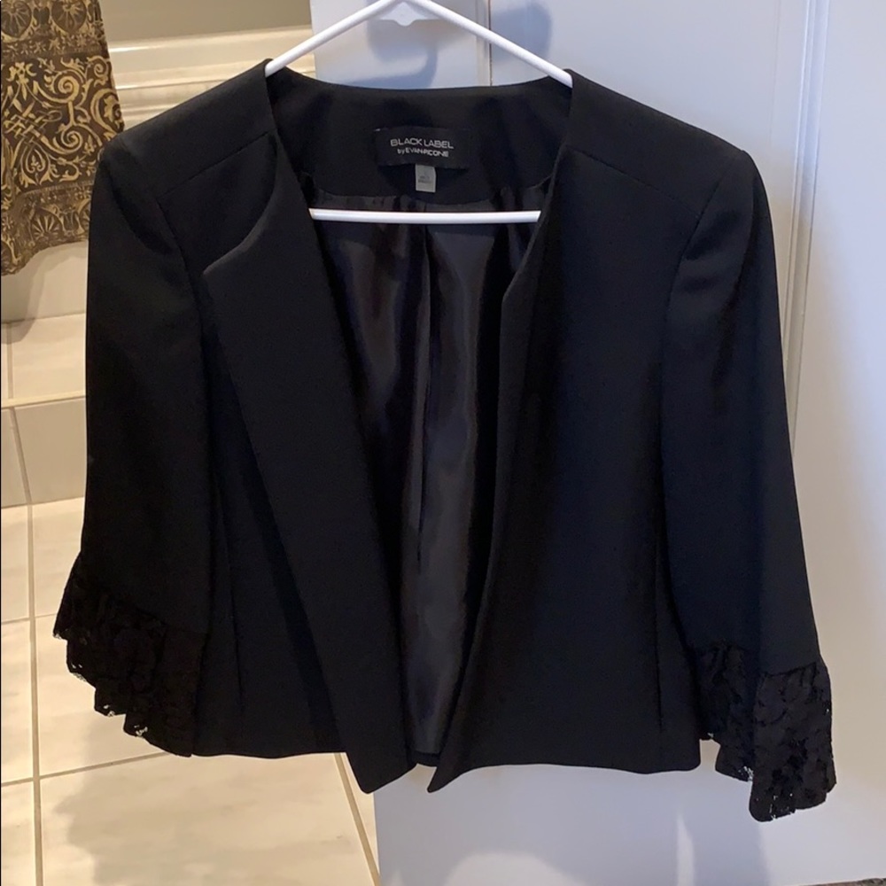 Evan Picone black blazer with 3/4 sleeves